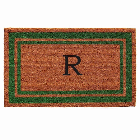 Calloway Mills Monogram Door Mat, Natural, Green, 24 in W x 36 in L 153012436R